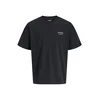 JACK & JONES Majica JJEARCHIVE črna / bela