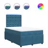 Vidaxl Box spring postelja z vzmetnico modra 120x190 cm žamet