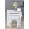 Hanah Home set od 4 umetnutih stočića Roma Avangart, beli