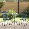 Bistro set za vrt 3 kom. Zelena Aluminij