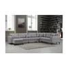 Kristal 3+Corner+2 v2 - Light Grey Light Grey Corner Sofa-Bed