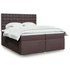 vidaXL vidaXL Box spring postelja z vzmetnico temno rjav 200x200 cm blago, (21310030)