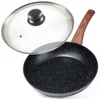 shumee Granitna ponev s steklenim pokrovom BLACK&WOOD 24 cm
