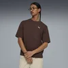 PUMA WARDROBE ESS Boxy Tee Men, Clothing, Chocolate Brown, S