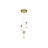 ITALUX PND-95331-3-BRSS - Luster na sajli SANTOS 3xG9/40W/230V zlatna