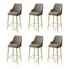 Hanah Home Set barskih stolica Enox, 6 komada, Bež-zlatni