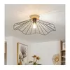 Brilagi - LED plafonski luster CERIA WIRE 1xE27/40W/230V prečnik 60 cm crna/hrast