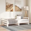 Dnevni krevet na izvlačenje bez madraca bijeli 80x200 cm