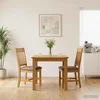 vidaXL Jedilni stol 2 pcs Masivno hrastovo les Siva 45 x 59 x 92 cm