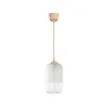 Brilagi - LED viseči lestenec na vrvici RETRO GLASS 1xE27/60W/230V O 14 cm bež/bela