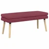 Vidaxl Dvojna klop Vinorodna rdeča 110 x 40 x 47 cm Blago