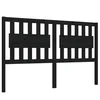 Uzglavlje za krevet crno 155,5 x 4 x 100 cm od masivne borovine