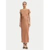 ViCOLO Večerna obleka TD0767 Rjava Regular Fit