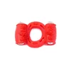 Gardj Europe Prstan – Vibrirajoči penisni obroč Double Red