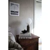 Globen Lighting namizna svetilka Torrano, zelena, višina 53 cm - Dnevna soba/jedilnica - Dizajn - temno zelena marmorirana, bela, brušena medenina - Steklo
