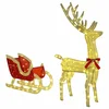 Reindeer vuče saonice Topla bijela 151 x 28 x 128,5 cm tkanina