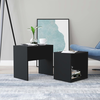 vidaXL Komplet klubskih mizic črn 48x30x45 cm iverna plošča