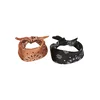 Satin Scarf 2-Pack Black + Cognac