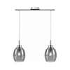 BRILAGI - LED luster na sajli RETRO GLASS 2xE27/60W/230V matirani hrom/zadimljena siva