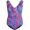 Swim by Zizzi Enodelne kopalke Kitrin azur/roza/rdeča/bela