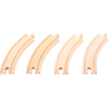 Bigjigs Rail Bigjigs Tirnica Dolga okrogla tirnica 17 cm 4 kosi