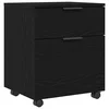 Vidaxl Kabinet za datoteke s predalom Črna Orehovina 45 x 38 x 54 cm