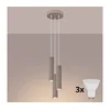 Brilagi - LED luster na sajli CRESTO 3xGU10/10W/230V taupe