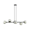 Luster na sajli ROSSI 6xE14/10W/230V crna/siva