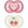 MAM Original 6+ months duda Pink/ Beige 2 kos