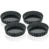 shumee Kuchenprofi modelčki za tartlete Ptissier, premer 11,5 cm, 4 kosi, črni