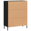 Komoda crna 69,5 x 34 x 90 cm od konstruiranog drva