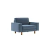 ATELIER DEL SOFA 1-Seat Sofa - fotelja Sparrow Loveseat Ocean Blue Walnut
