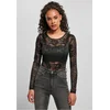 Womens Long Sleeve Lace Body Black