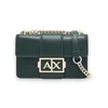 Armani Exchange za ženske. XW000071AF12039U7304 Logotip Kovinska zelena torba (OSFA), Priložnostno, Stranka, Poliester