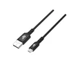 slomart Silikonski USB-Micro USB kabel 2m, Quick Charge, črn