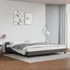 Okvir kreveta s uzglavljem bez madraca sivi 200x200 cm