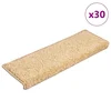 Prostirke za stepenice 30 kom 65x21x4 cm krem pravokutni rub