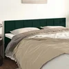 Vidaxl Posteljno vzglavje temno zelena 200x5x78/88 cm žametna