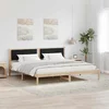 Krevetna konstrukcija Crna 200 x 200 cm Čvrsto borovo drvo