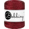 Bobbiny 3PLY Macramé Rope 3 mm 50 m Metallic Red Vrvica