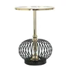 ENA Klub sto staklo/metal 50X35 CM crni