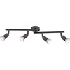 GLOBO 57382-4L - LED spot svetiljka OLIWA 4xGU10/3W/230V crna