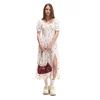Cropp - Midi haljina sa cvetovima - white