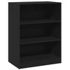 Vidaxl Garderobna omara črna 77x48x102 cm iverna plošča