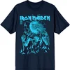 Iron Maiden Majica 50 Life After Death Flames Blue Unisex Navy Blue 2XL