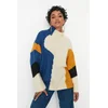 Trendyol Multicolored Soft Textured Color Block Knitwear Sweater