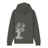 Life-Tree Pulover Zipper Organic Olive Tree kaki
