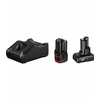 BOSCH GBA 12V Začetni komplet - 1x 2,0 Ah + 1x 4,0 Ah + GAL 12V-40 + torba