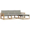 Set vanjskih sofa s jastukom 4 pcs Bijela i svjetlosiva