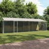 Kavez za psa s krovom Srebrno 800 x 200 x 256 cm Čelik i PE